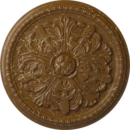 Ekena Millwork Swindon Ceiling Medallion (Fits Canopies up to 2 7/8"), 16 7/8"OD x 1 1/2"P, Smokey Topaz Crackle CM16SWSTC